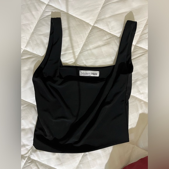 Black crop tank top XS - Picture 1 of 3